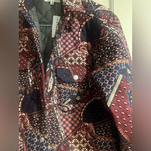 NWT Paisley quilted shirt jacket - Picture 5 of 7